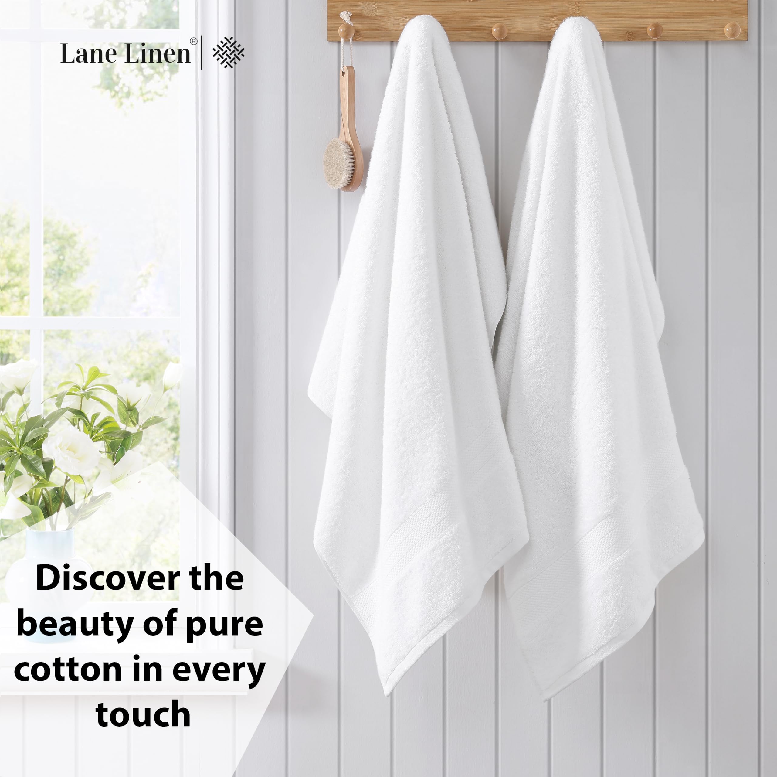 ホワイトバスタオル Amazon｜LANE LINEN バスルーム用バスタオル - 速乾ホワイトタオル